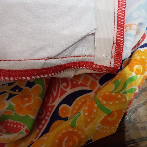 Chaps Halter Paisley Floral Tankini Top Swimsuit Size 6 - Picture 8 of 11